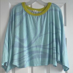 Blue Patterned Women's Top